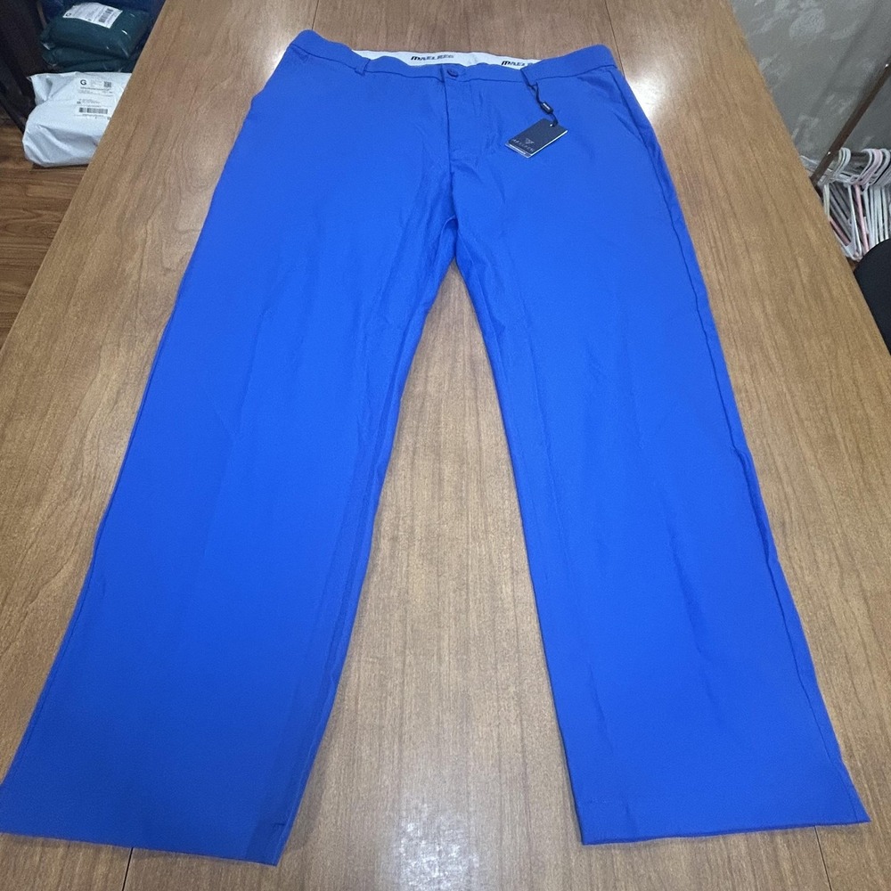 MAELREG Pants Mens 40x30 Cobalt Proflex Performance Golf Stretch Khakis UPF30+